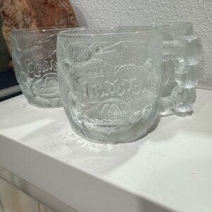 1993 McDonald’s The Flintstones‎ “Rocky Road” Glass Mugs – Set of 3